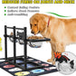 Elevated Dog Bowl Stand for Medium/Large Dogs with Slow Feeder & Mat, Adjustable Height 3.9'',5.5'',7.1'',8.7'',10.2'',11.8'', 58oz Raised Triple Dog Food Water Bowls