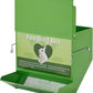 Metal Small Animal Feeder with Lid, Heavy Duty, Large Capacity Food Dispenser, Great for Rabbits, Guinea Pigs, Chinchillas and Other Small Animals (7.4 inch, Green)