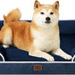 EHEYCIGA Orthopedic Dog Beds for Large Dogs, Waterproof Memory Foam Large Pet Bed with Sides, Non-Slip Bottom and Egg-Crate Foam Dog Couch Bed with Washable Removable Cover, Navy