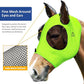 Harrison Howard Super Comfort Stretchy Fly Mask Large Eye Space with UV Protection Soft on Skin with Breathability Fluro Lime Full Size