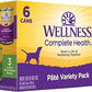 Wellness Wet Canned Dog Food, Pate Variety Pack, 12.5 Ounce Can (Pack of 6)