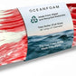 Oceanfoam Tidal Roller - Red Marbled - Muscle Massage Foam Roller for Back Pain & Stretching - Firm and Ergonomic Wide Wave Textured - Yoga, Athletics, & Wellness - Full Size, 20" x 5"