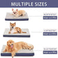 Orthopedic Memory Foam Dog Bed,Cooling Dog Beds for Large Dogs,Washable Pet Beds for Crate with Plush Cover, Waterproof Lining, L(35inch)