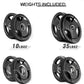RitFit Olympic Rubber Grip Plates for Barbell, 2-Inch Weight Plates for Weightlifting and Strength Training in Home & Gym, Single, Pair and Sets(2.5/5/10/25/35/45 LB)