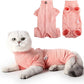 LIANZIMAU Cat Surgical Recovery Suit Professional for Male Female Dog Abdominal Wounds Cone E-Collar Alternative Anti-Licking Pet Surgical Recovery Pajama Suit Soft Fabric Onesie for Cats