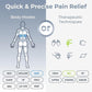 AUVON 4 Outputs TENS Unit 24 Modes Muscle Stimulator with EVA Travel Case, Rechargeable TENS EMS Machine with Easy-to-Select Button Design for Pain Relief, 2X Battery Life, 10 Electrode Pads