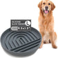 The Slowdown Bowl Silicone Slow Feeder for Dogs & Puppies, Slow Eating Modern Lick Mat Design Reduces Gulping, Fits 2.5 Cups 9.5” Across x 1.5” Tall, Mealtime Challenge, Large-Charcoal