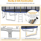 GYMAX Trampoline, 8FT 10FT 12FT 14FT 15FT 16FT Recreational Trampolines w/Safety Enclosure Net & Ladder - ASTM Certificated, Outdoor Trampoline for Kids and Adults