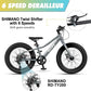 Glerc Mars Kids Mountain Bike, 20 24 Inch Fat Tire Bike for Teen Ages 6-14 Year Old, Bicycle with 2.8-Inch Wide Tires and 6 Speed Drivetrain, Multiple Colors