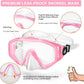 Odoland Kids Snorkeling Packages Snorkel Set, Dry Top Snorkel Mask with Adjustable Swim Fins for Boys and Girls Age 7-14