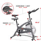 Sunny Health & Fitness Indoor Cycling Exercise Bike w/Pulse Sensors & 4-Way Adjustable Seat, Stationary Home Cardio Training Machine w/Micro-Adjustable Magnetic Resistance for Intensive Cardio Session