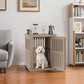 Dog House - Resin Outdoor Dog Kennel with Ventilated Design, Waterproof Dog Bed Shelter for Backyard, Garden & Patio