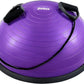 ZELUS Balance Ball Trainer with Resistance Bands and Foot Pump, Inflatable Yoga Ball for Home Gym Workouts, 23 Inch Exercise Half Ball for Balance Training Core Strength Fitness More, 330lb Cap