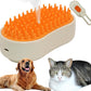 Cat Steam Brush, Helps Reduce Cat Hair, Easy Cleaning Top, Steam Brush with Silicone Massage Bristles for Cats or Dogs, Best for Long-haired Cats or Dogs (Beige)
