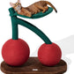 VETRESKA Cat Scratching Post, Large Cherry Cat Scratcher with Hammock, Tall Cat Scratch Interactive Toy with Natural Sisal Rope for Indoor Cats, Kittens
