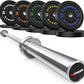 Olympic Rubber Bumper Weight Set - 2 Inch Barbell Plates for Home Gym Strength Training