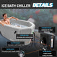 Slanted-Edge Cold Plunge Tub with 1 HP Chiller, Inflatable Ice Bath Tub with Hot & Cold Modes, Ozone, Smart WiFi, Dual Filters, Fast Cooling, 120 Gal, 61" L x 31.5" W x 24.8" H
