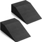 Foam Wedge Slant Board, 2 Pack Squat Wedge for Yoga, Calf Stretching, Physical Therapy & Foot Rehabilitation - Exercise Blocks for Squats, Balance, Pushup & Pilates (Black)