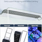 Pawfly 14W Aquarium LED Light for 18 to 24 Inch Fish Tanks Extendable Fish Tank Light with Full Spectrum Brilliant White Blue Red Lights with Daytime & Night Modes and Adjustable Brightness