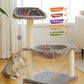 Cat Tree 28", Cat Scratching Post with 15.7" Large Cat Hammock Bed for Indoor Small Cats, Grey