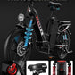 W Wallke H7 AWD Dual Motor Electric Bike for Adult, 48V 60Ah/40Ah Removable Battery, Long Range 32-34MPH Fast Ebike, 20" Fat Tire Mountain Offroad All Terrain Full Suspension E-Bicycle, UL2849 List
