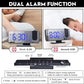 Projection Digital Alarm Clock for Bedrooms,Alarm Clock Radio on Ceiling, USB Charger Port, Temperature & Humidity Display, 7.3” Large Mirror LED Display,12/24H,Snooze,Dual Loud Clock- 4 Dimmer