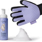 Pretty Kitty Waterless Cat Dry Shampoo with Grooming Glove– No Rinse, Lick-Safe, Moisturizing for Dry Skin, Dandruff, Deshedding, Wash Soap Spray Foam for Kittens, Bathing & Cleaning Supplies