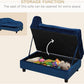 PawHut Luxury Fancy Dog Couch with Hidden Storage, Small Dog Sofa Bed with 2" Soft Foam, Modern Pet Furniture for Puppies & Little Breeds, Blue