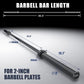 TECHNOAGE 7FT Olympic Barbell Olympic Bar Solid Chrome Barbell 700LBS Load Capacity(2-Inch Plate) for Weightlifting, Squats, Dead-Lifts, Presses, and Lunges