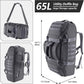 65L Large Duffle Bag, 3-in-1 Tactical Backpack MOLLE Pack for Sports, Gym, Outdoor, Grey