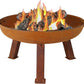 Sunnydaze 24-Inch Cast Iron Heavy-Duty Fire Pit for Outside - Wood-Burning Outdoor Fire Pit Bowl with Handles - Oxidized Finish