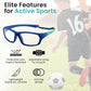 BLUE CUT Sports Protection Goggles, Anti-Fog Lenses Safety Glasses for Basketball, Pickleball and All Outdoor Sports