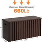 UEV Storage Bench,39.4" Wood Box, Storage Trunk with 2 Safety Hinges, Ottoman Storage Chest, Fluted Storage Bench for Bedroom, Entryway, Living Room (Walnut)