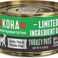 KOHA Limited Ingredient Diet Turkey Pate for Cats - Single Meat Wet Cat Food for Sensitive Stomachs - Pate Cat Food with No Fillers - 3oz Pack of 24