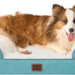 EHEYCIGA Orthopedic Dog Beds for Large Dogs, Waterproof Memory Foam Large Dog Bed with Sides, Non-Slip Bottom and Egg-Crate Foam Pet Couch Bed with Washable Removable Cover, Turquoise Blue