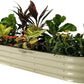 Vego garden Raised Garden Bed Kits, 11" Tall 9 in 1 8ft X 2ft Metal Raised Planter Bed for Vegetables Flowers Ground Planter Box-Pearl White