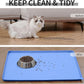 Waterproof Pet Feeding Mat with High Raised Edges, Heavier and Thicker Placemats for Cat Dog Water Bowl with BPA Free, Dogs Cats Food Mats for Messy Drinkers to Prevent Spill and Protect Floors