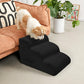 Dog Steps for Small Dogs, 4-Step Pet Ramp Stairs for High Beds and Sofa, Non-Slip Pet Stairs for Small Dogs and Cats, Removable and Easy to Clean Cover, Black