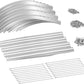 Land Guard 8ft Galvanized Raised Garden Bed Kit, Raised Garden Boxes Outdoor, Oval Metal Raised Garden Beds for Vegetables, Silver,108 Gallon Capacity(with 10 Connecting rods)