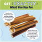 Pawstruck Natural 3–5" Bully Sticks for Small Dogs and Puppies – Single Ingredient, Low-Odor, Rawhide-Free Chew Treat – 100% Real Beef, No Artificial Preservatives – 8 oz Bag – Packaging May Vary