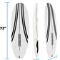 FLOWBOARD Surfboard Softboard Foam - Include (3) Fins 6’ Foot Leash and (2) Wood Stringers Inside Board Availalable in 6' and 7' Short Board and 8' Longboard