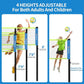 Portable Outdoor Volleyball Net Set for Backyard Beach with Adjustable Poles, Soft PU Volleyball & Pump, Carry Bag and Durable Anti-Sagging Net