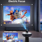 CLOKOWE Mini Projector, 4K 1080P Support projector with wifi and bluetooth,270°Adjustable Stand Outdoor Home Theater galaxy Projector with Android TV OS & 8000+APPS for Phone/TV Stick/Laptop/HDMI