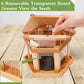Solution4Patio Bird Feeder for Outdoors - USA Cedar Hexagon Gazebo Bird Feeders with Vented Mesh Tray, Easy-Clean & Fill Design 9.6" Dia. X 8.7" H 3.2-lb Capacity