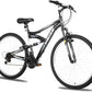 WEIZE Mountain Bike, 26/27.5 inch Outdoor Cycling Bike,18-Speed/High-Carbon Steel/Dual Full Suspension, Adjustable Ergonomic Seat for Men Women Adult, MTB Bicycle with Suspension Fork,Sleek Colors