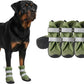 Spark Paws Dog Shoes, Waterproof Dog Boots for Medium to Large Dogs, Non Slip, Breathable Dog Booties and Paw Protectors - 4PCS Doggie Hiking Boots with Reflective Straps - Green - Size 7