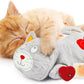 ALL FOR PAWS Heartbeat Cat Plush Toy – Calming Kitten Companion with Realistic Heartbeat, Anxiety Relief for Indoor Cats Dogs Pets