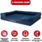 The Dog’s Bed Orthopedic Dog Bed XXL Blue Oxford with Red Trim UK Flag Dog Bed 51.5x39, Memory Foam, Pain Relief: Arthritis, Post Surgery, Lameness, Veterinary Approved, Waterproof Washable Cover
