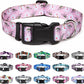 Mercano Adjustable Dog Collar - Special Design Patterns, Soft Nylon Comfortable Durable Pet Collar for Small Medium Large Dogs (M, Pink White Flower)