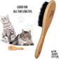 The Buddy System Cat Brush with Boar Bristle and Wooden Handle, Professional Grade Daily Grooming Hairbrush, Reduce Shedding, Soft Hair and Healthy Shine (1 Pack)